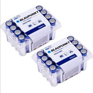 Blaupunkt High End AA Alkaline 1.5 Volt Batteries[Pack of 24 Batteries]